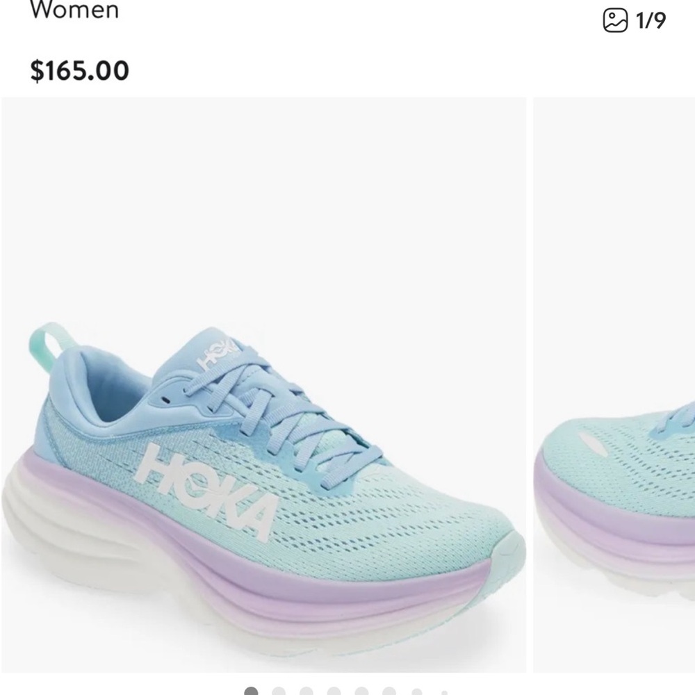 Hoka Women's Sky Blue and Lavender Athletic Shoes